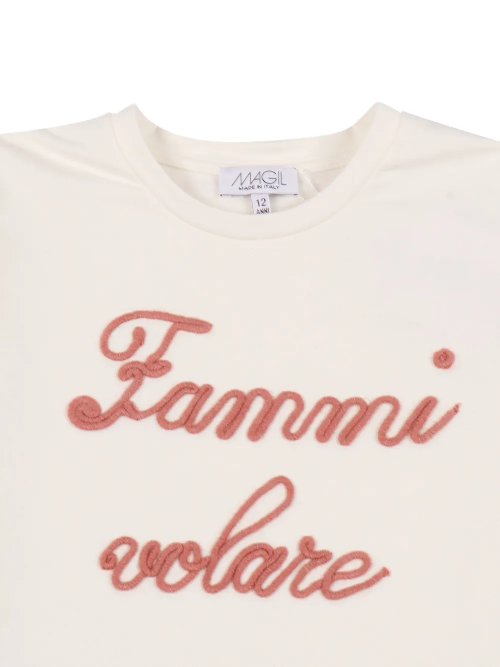 Magil Fammi Volare Embroidered T-shirt In Neutral