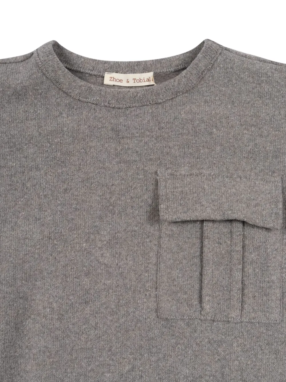 Zhoe & Tobiah Chest-pocket Sweatshirt In Gray