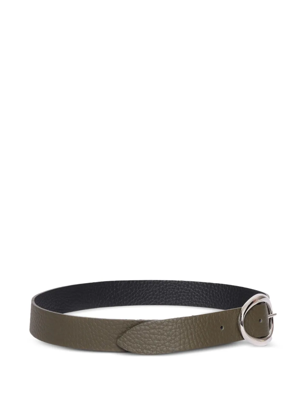 Orciani oval-buckle leather belt | Green | Image 1