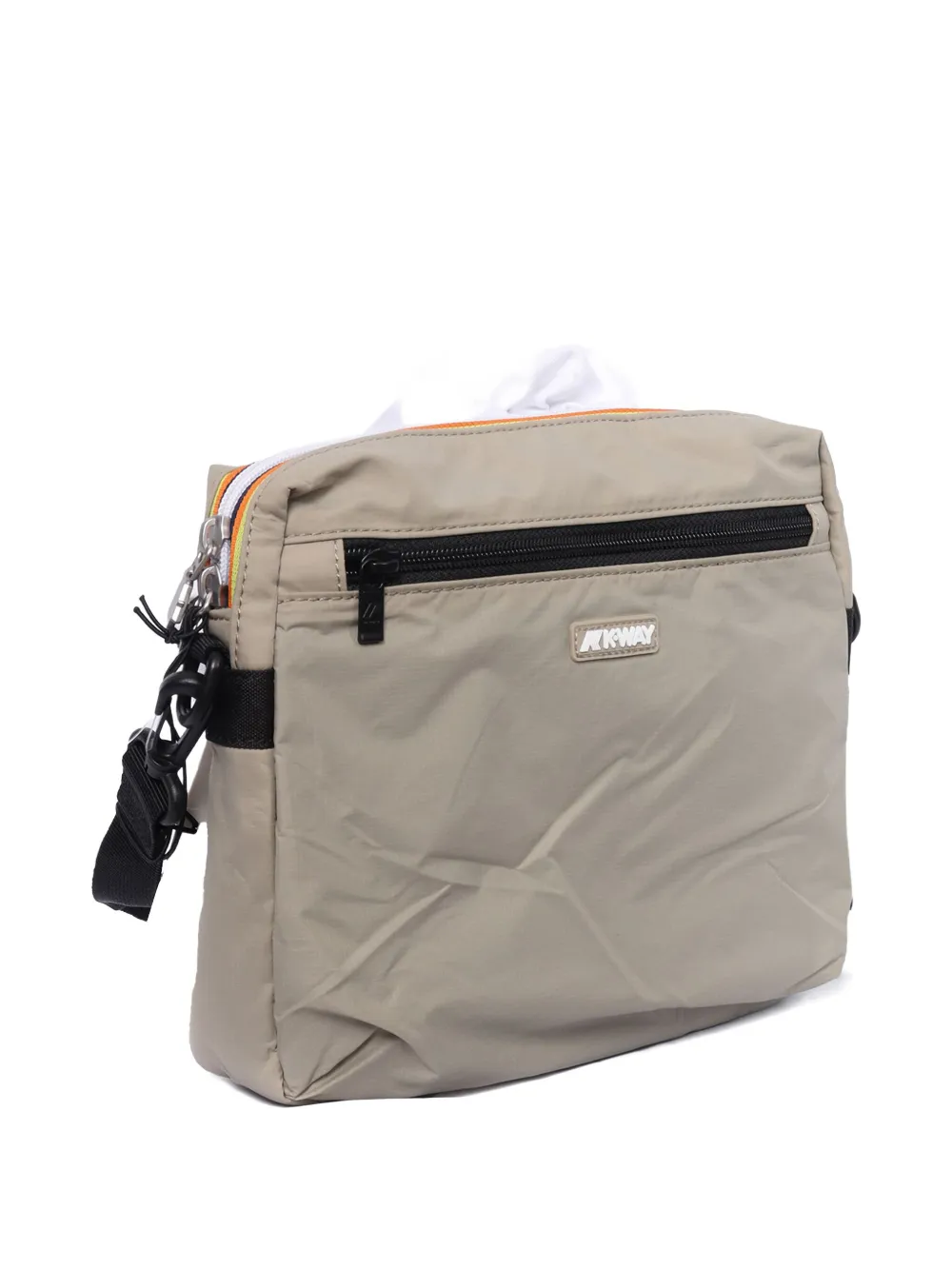 K-way Zipped Messenger Bag In Neutral