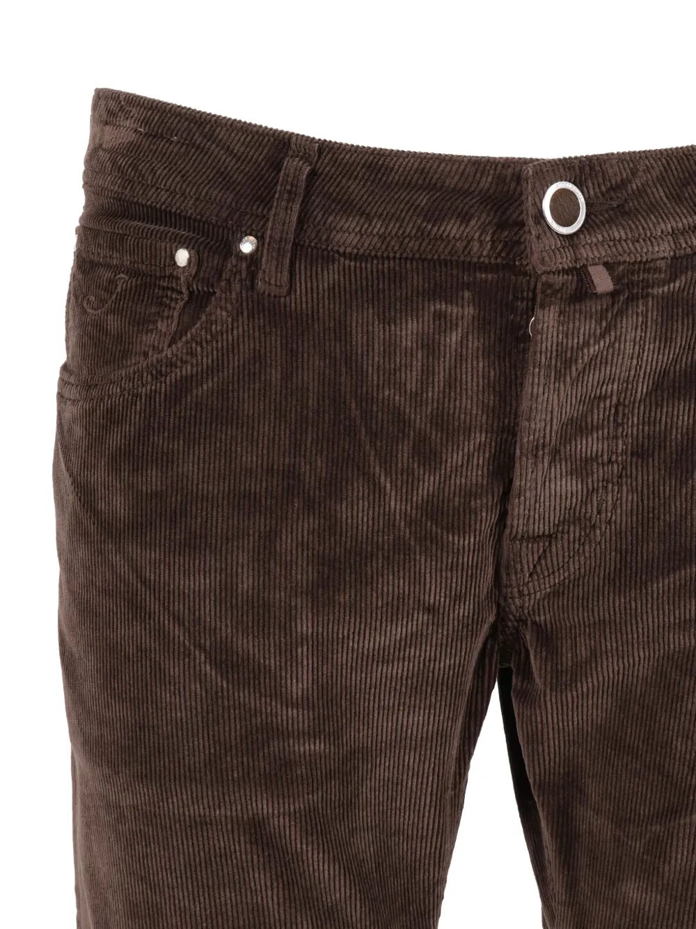 Jacob Cohen Nick Corduroy Five-pocket Trousers In Brown
