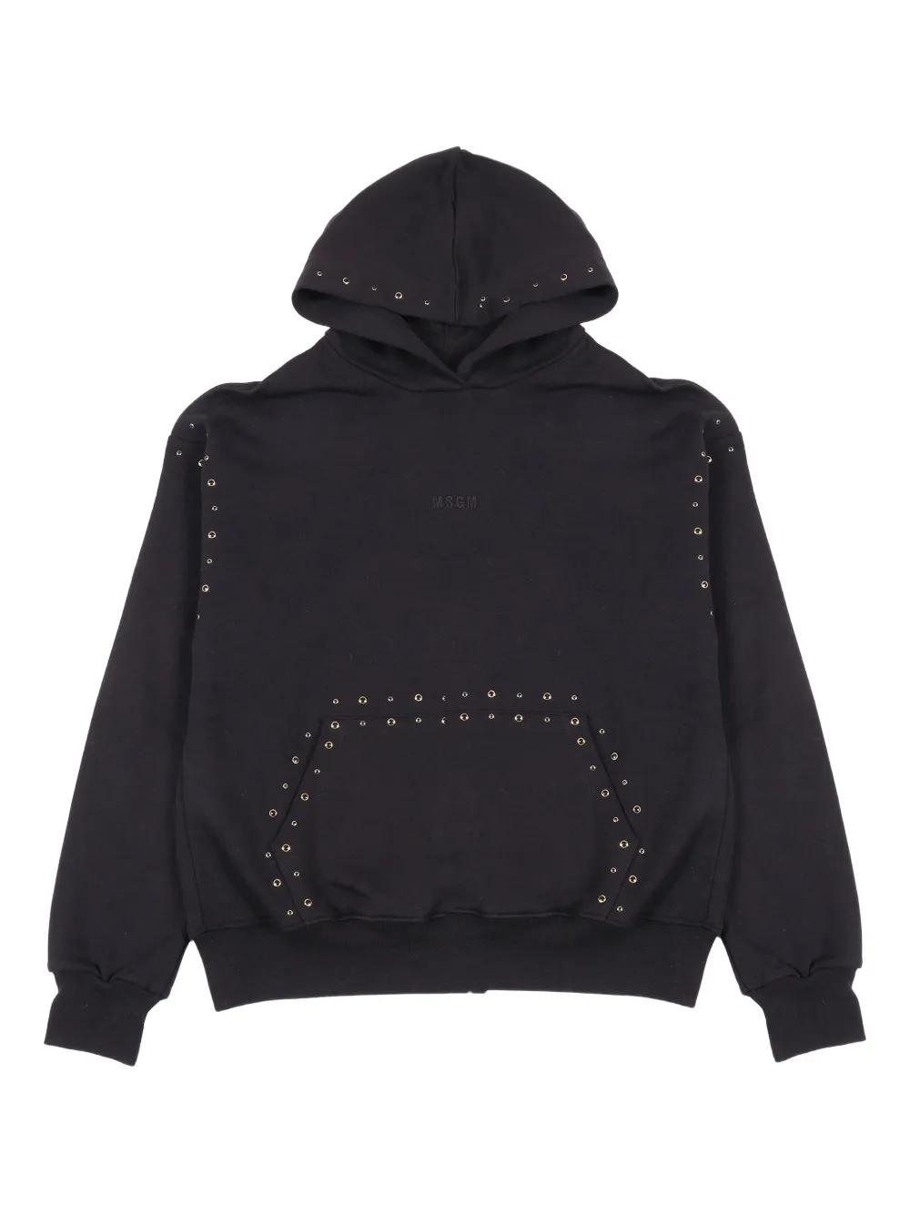 MSGM Kids studded fleece hoodie | Black | Image 1