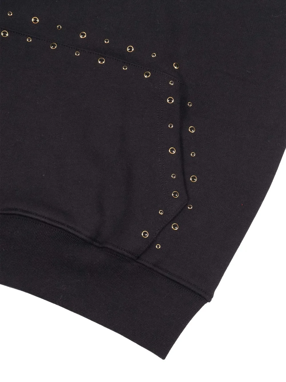 MSGM Kids Fleece hoodie met studs Zwart