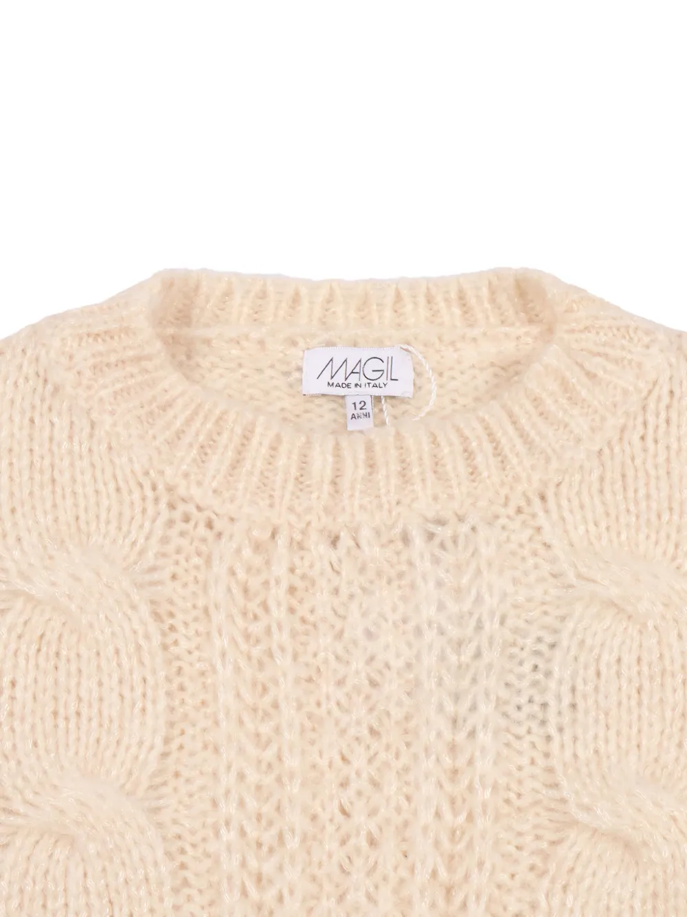 Magil Cable-knit Crew-neck Sweater In Neutral