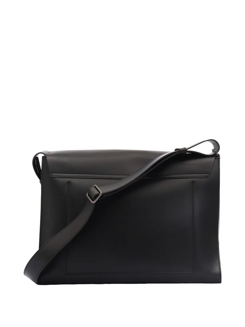 Orciani Alba leather messenger bag - Zwart