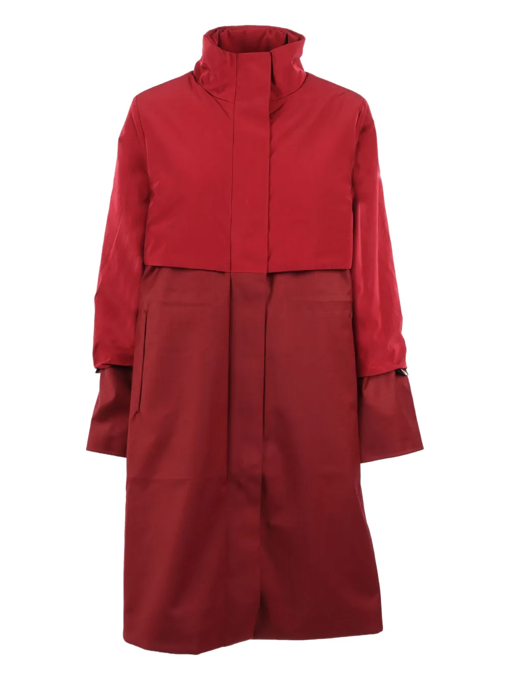 K-way Ella High-collar Coat In Red