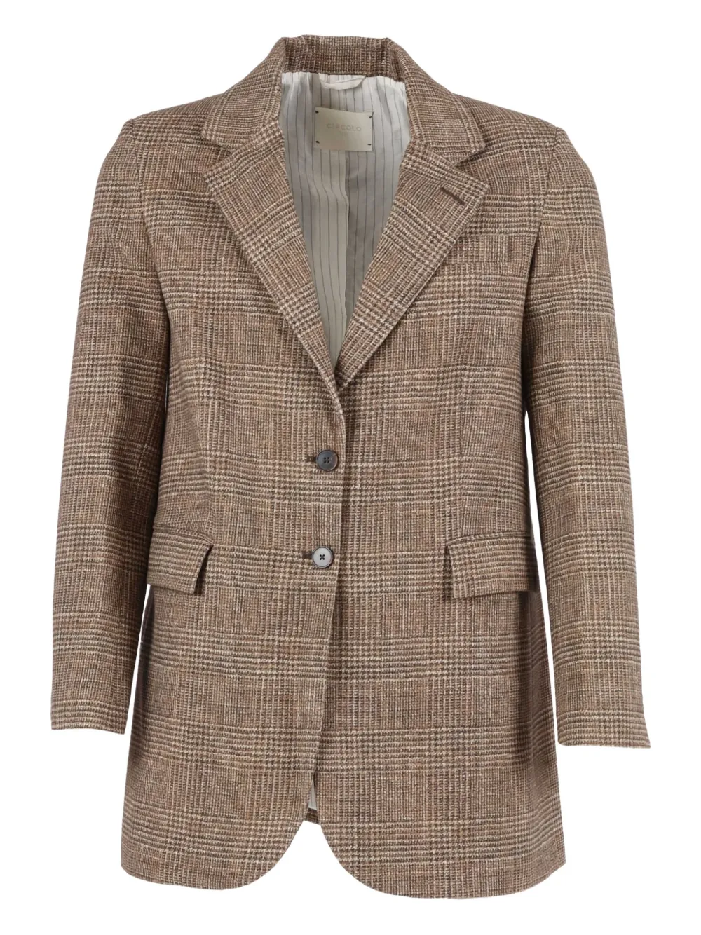 Circolo 1901 checked two-button blazer | Brown | Image 1