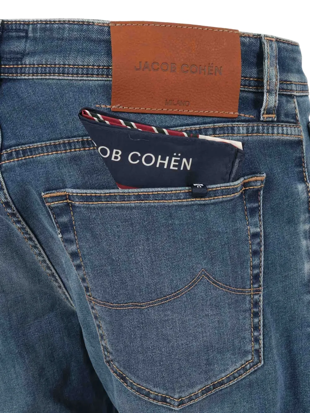Jacob Cohën Nick jeans met vijf zakken Blauw