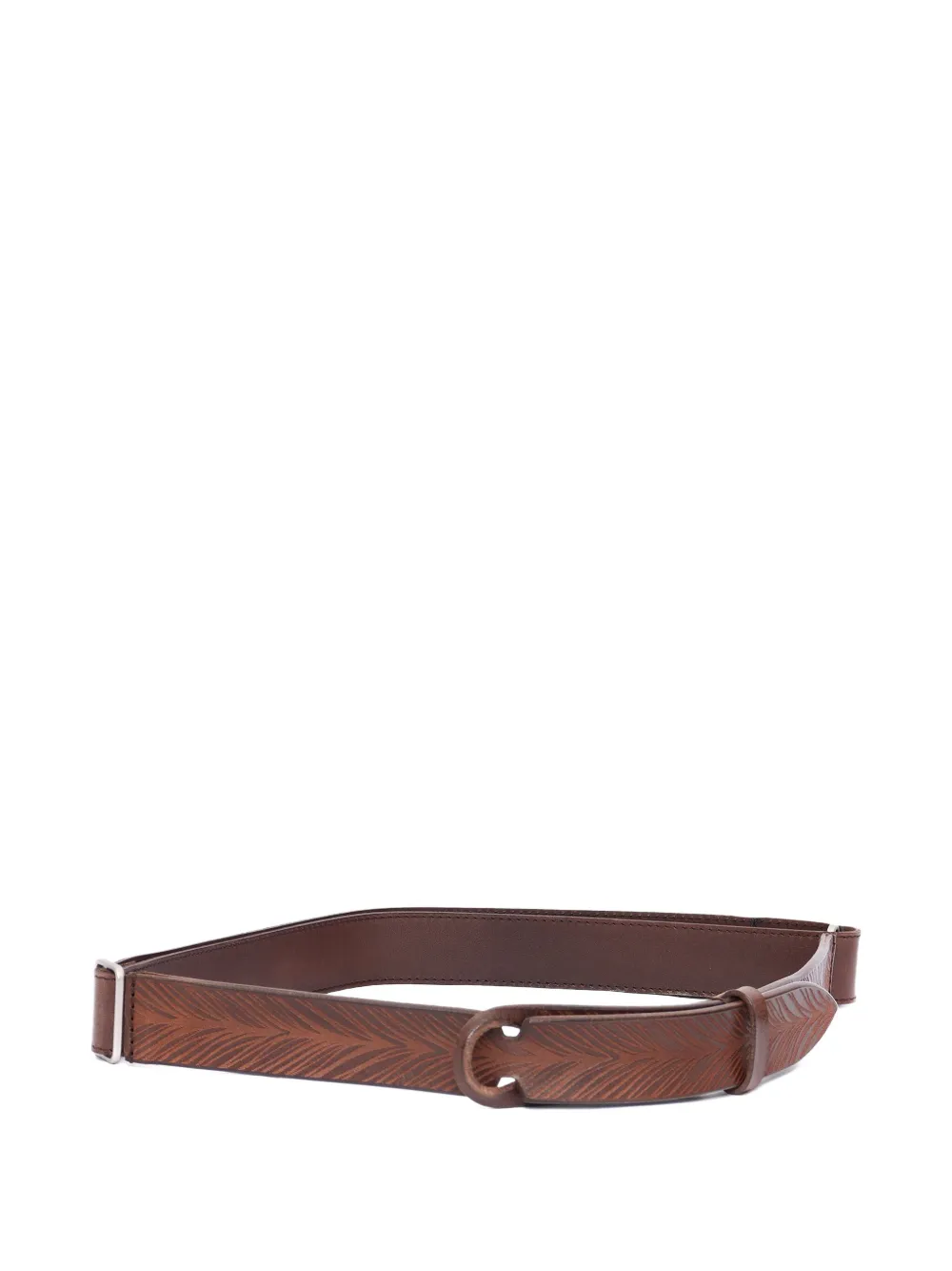 Orciani textured leather belt - Bruin