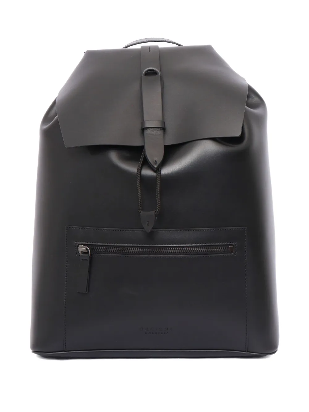 Orciani Alba Leather Backpack In Black