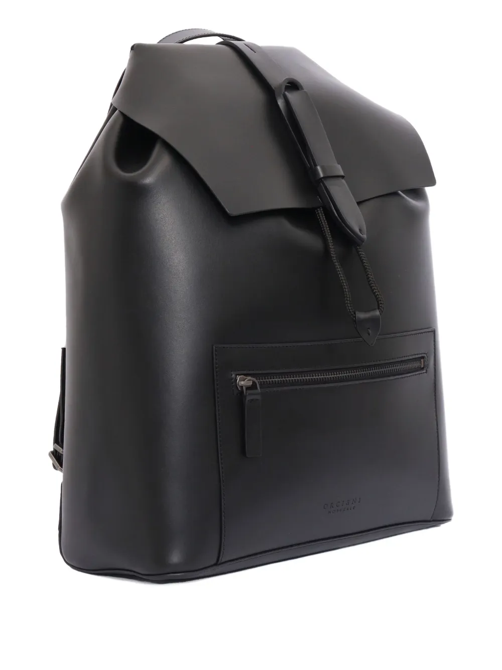 Orciani Alba Leather Backpack In Black
