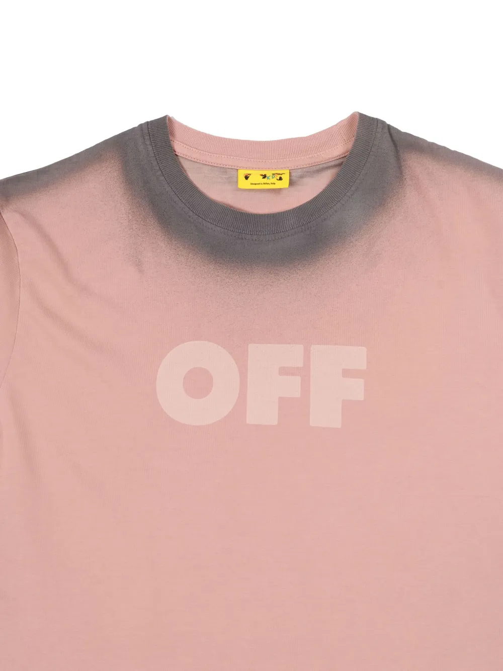 Off-White Kids T-shirt met geverfd effect Roze