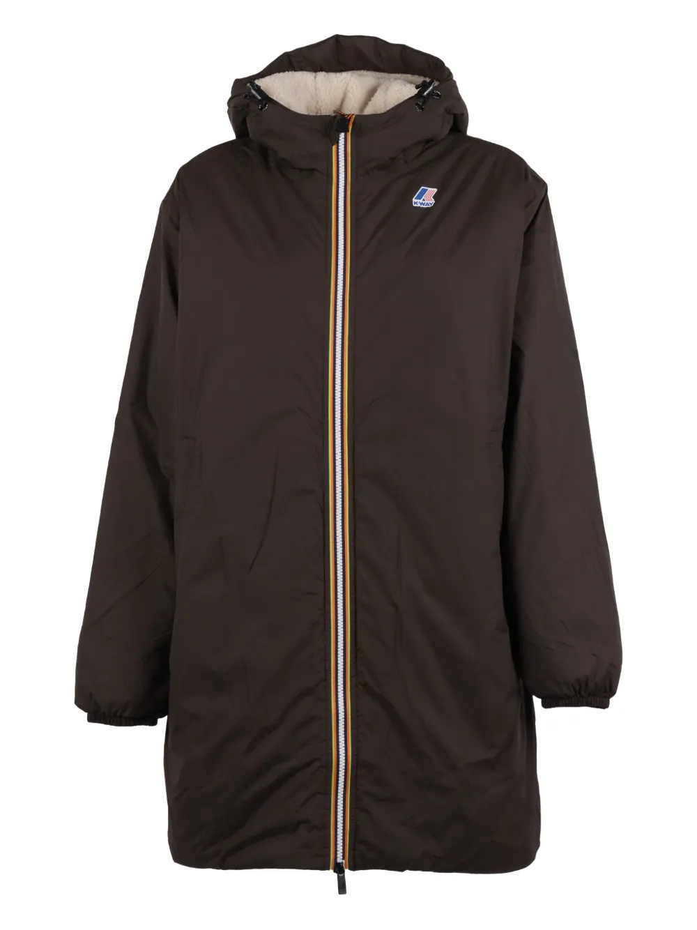 K-Way zip-fastening hooded jacket | Brown | Image 1
