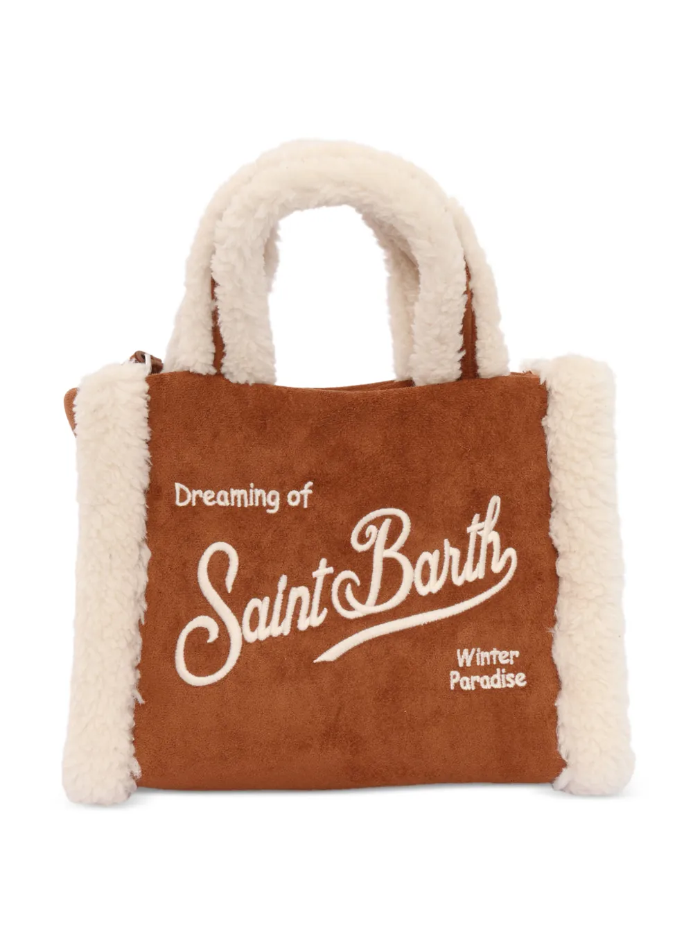 MC2 Saint Barth Kids mini Vanity shearling tote bag - Marrone