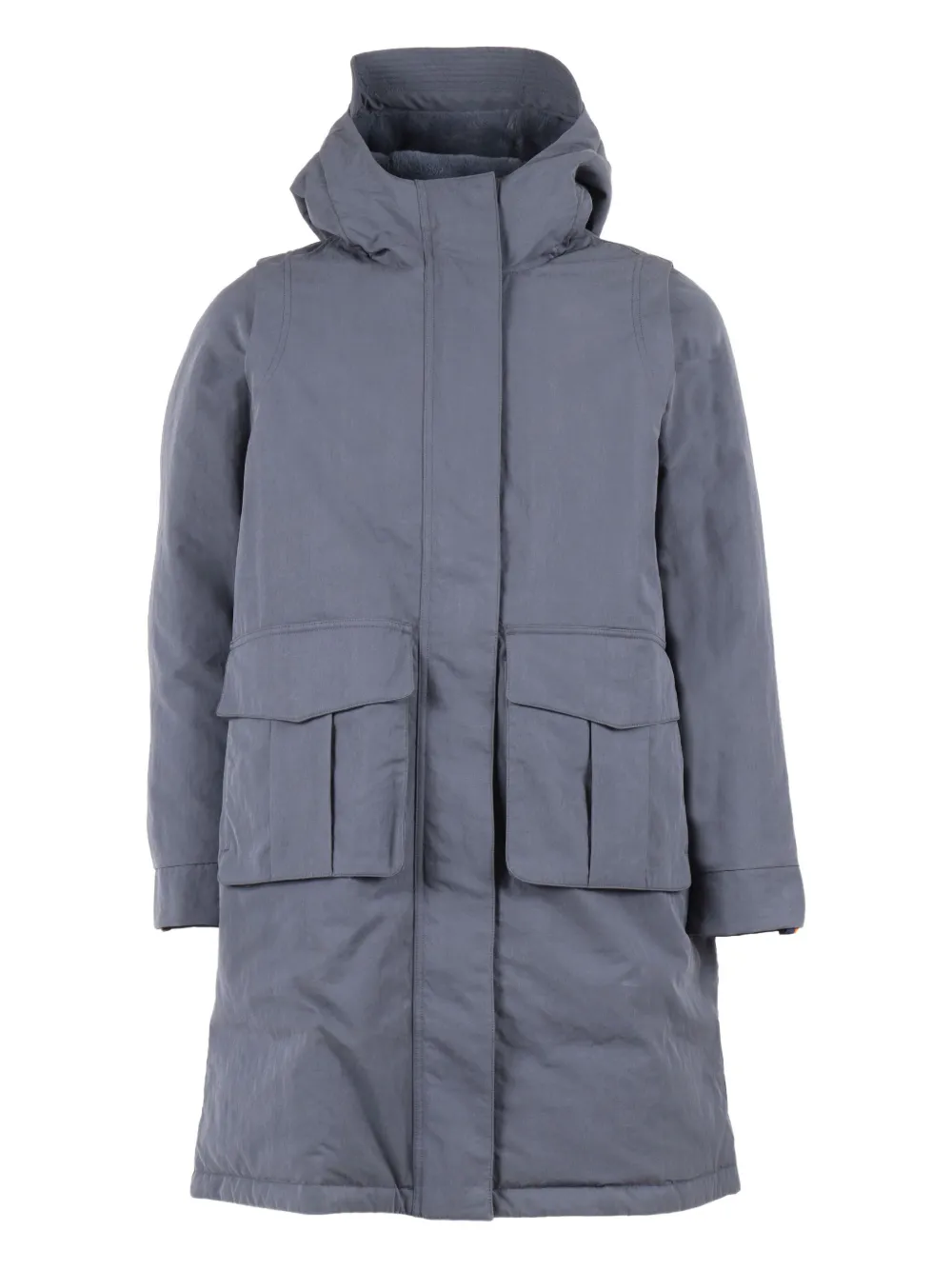 K-Way Giacca con cappuccio e tasche - Grigio