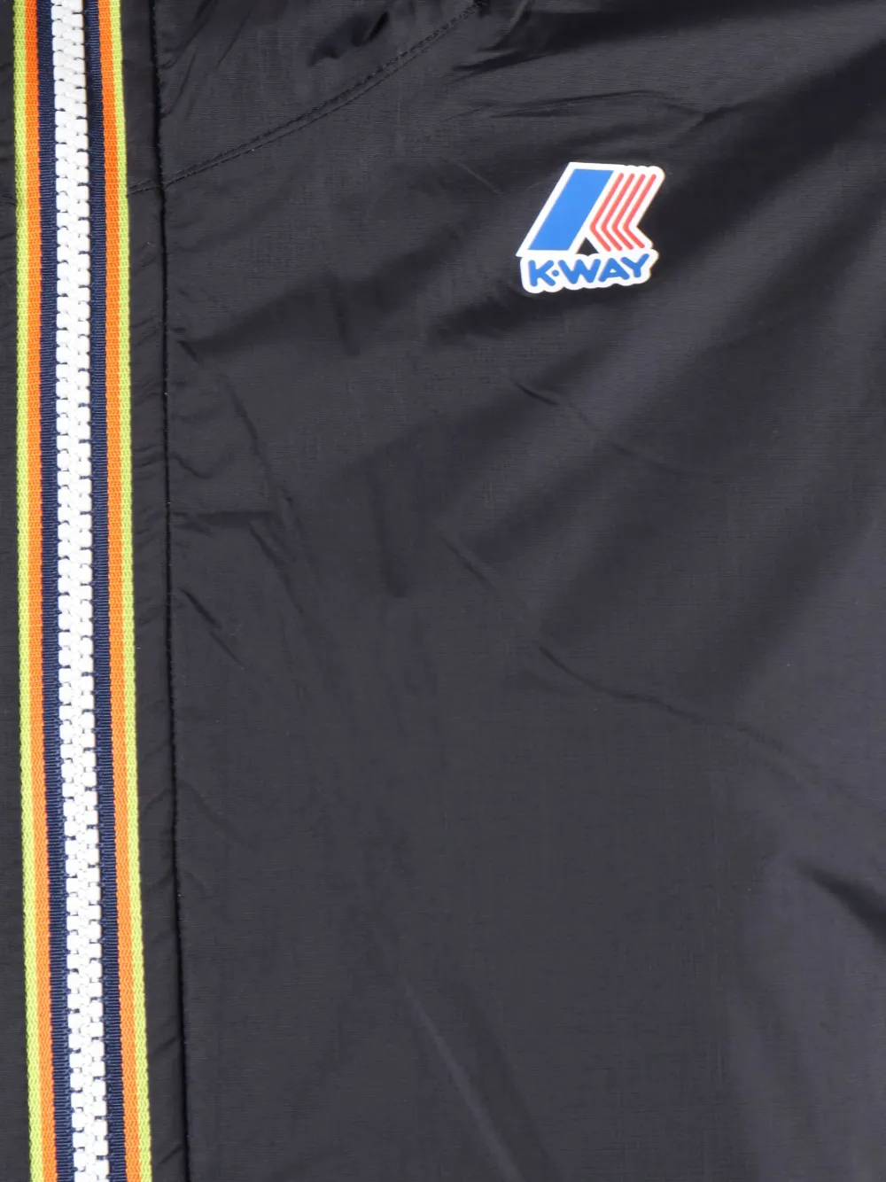 K-way Hooded Zip-fastening Jacket In Black