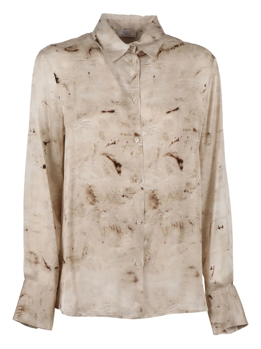 Peserico abstract-pattern blouse | Neutrals | Image 1