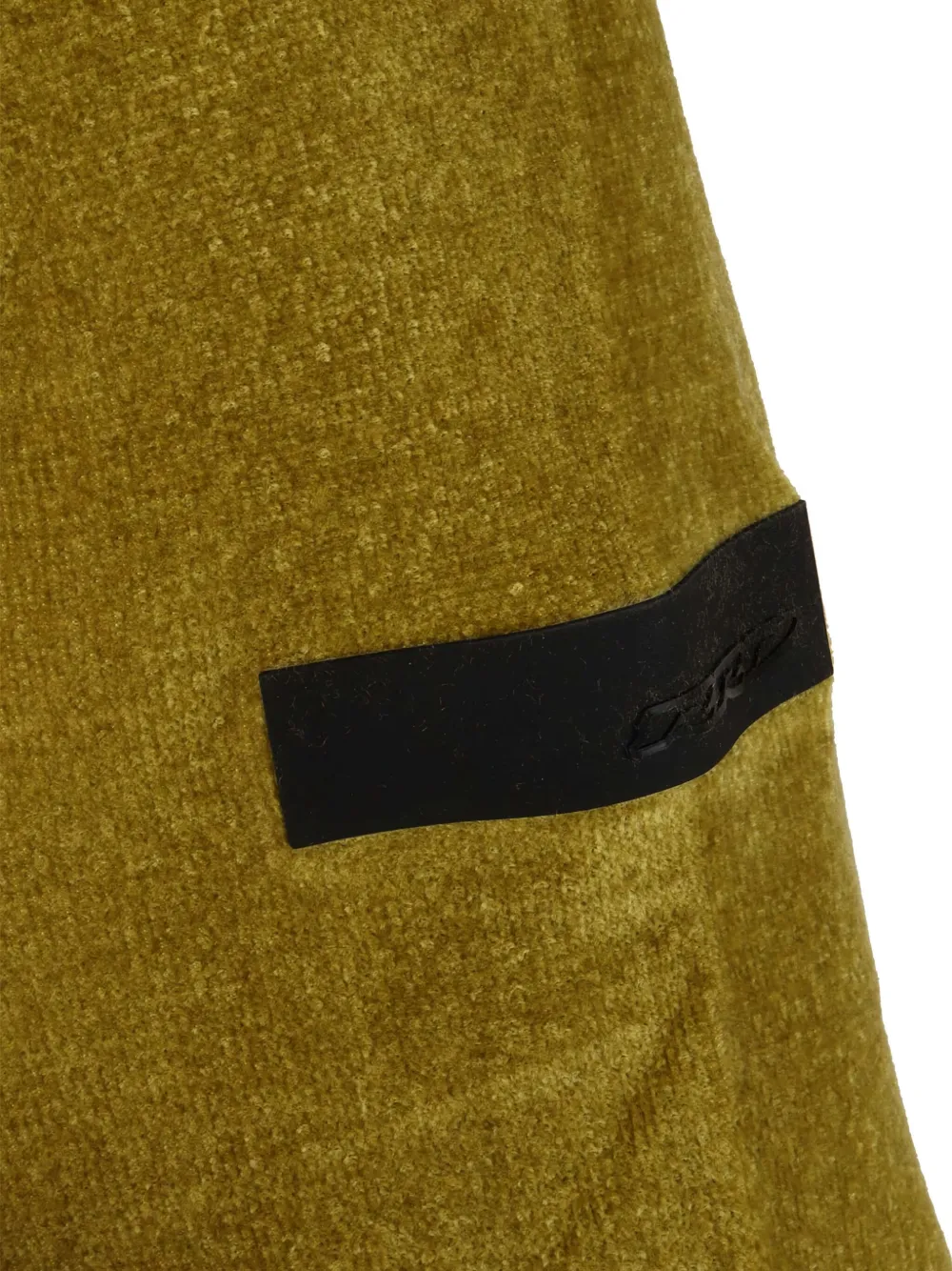 Rrd Velvet Round Neck Knit Sweater In Green