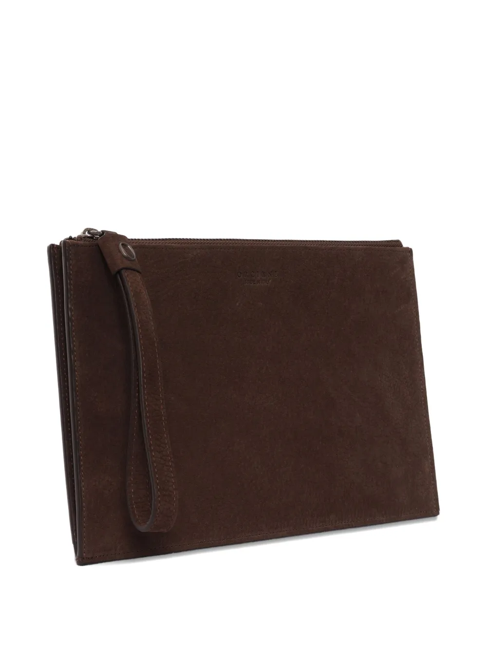 Orciani Logo-stamp Wallet In Burgundy