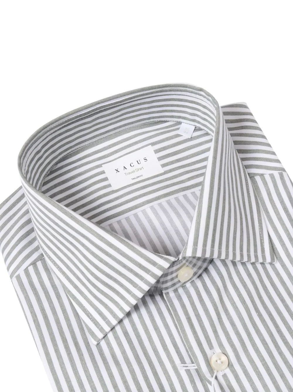 Xacus striped cotton shirt - Wit