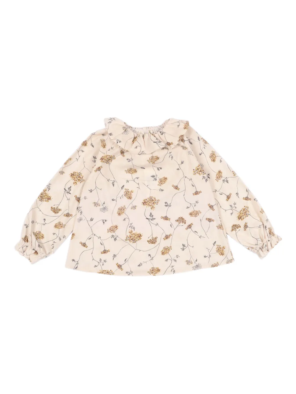 Zhoe & Tobiah ruffled-collar floral-print shirt - Toni neutri