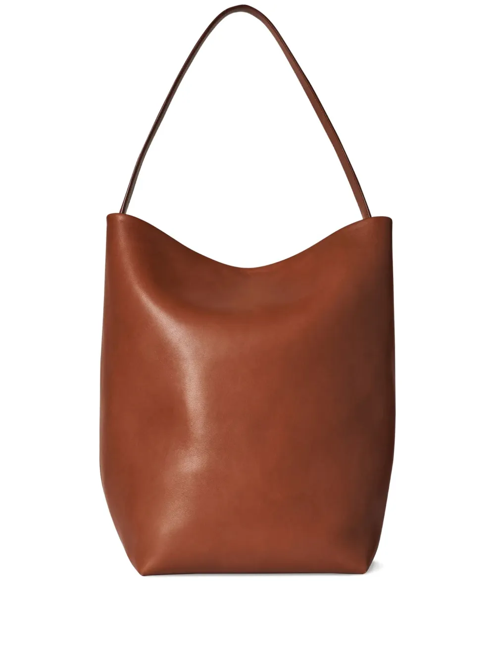 The Row Large N/s Park Leather Tote Bag In Brown