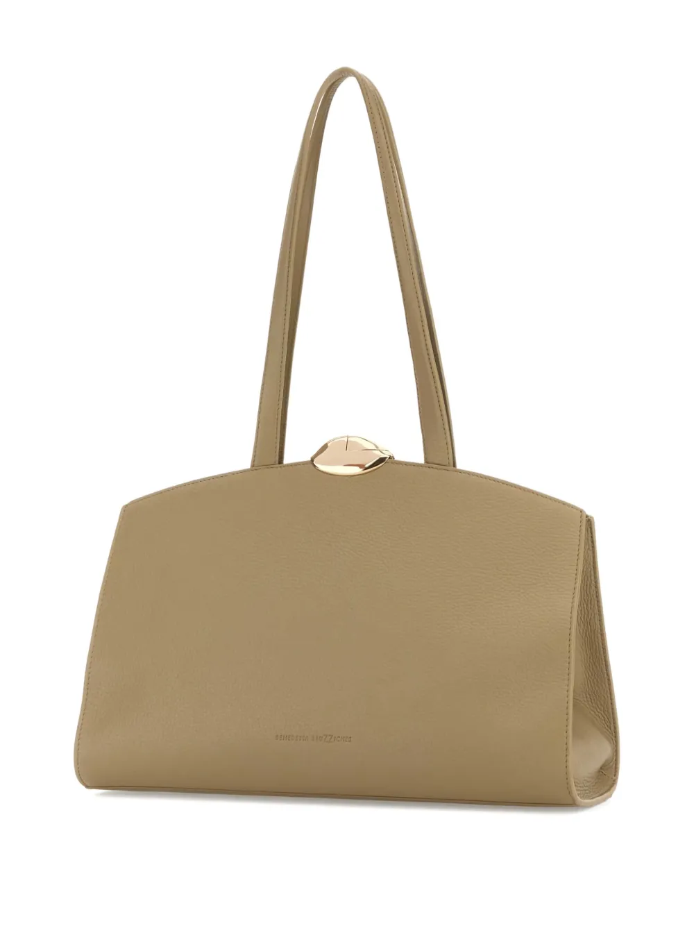 Benedetta Bruzziches Serena leren shopper met hardware-detail Beige