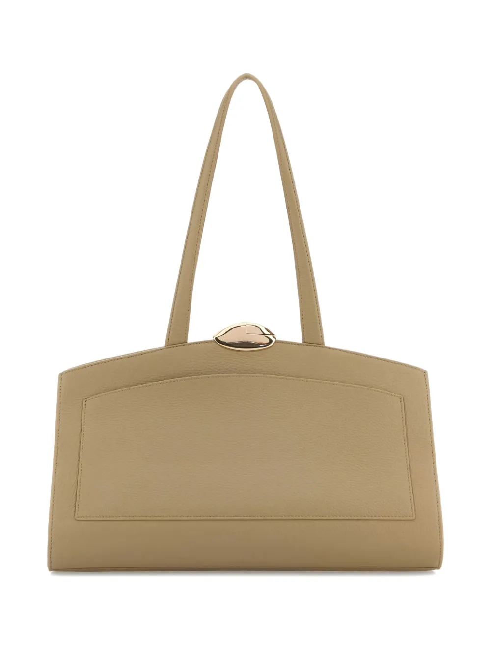 Benedetta Bruzziches Serena leren shopper met hardware-detail - Beige