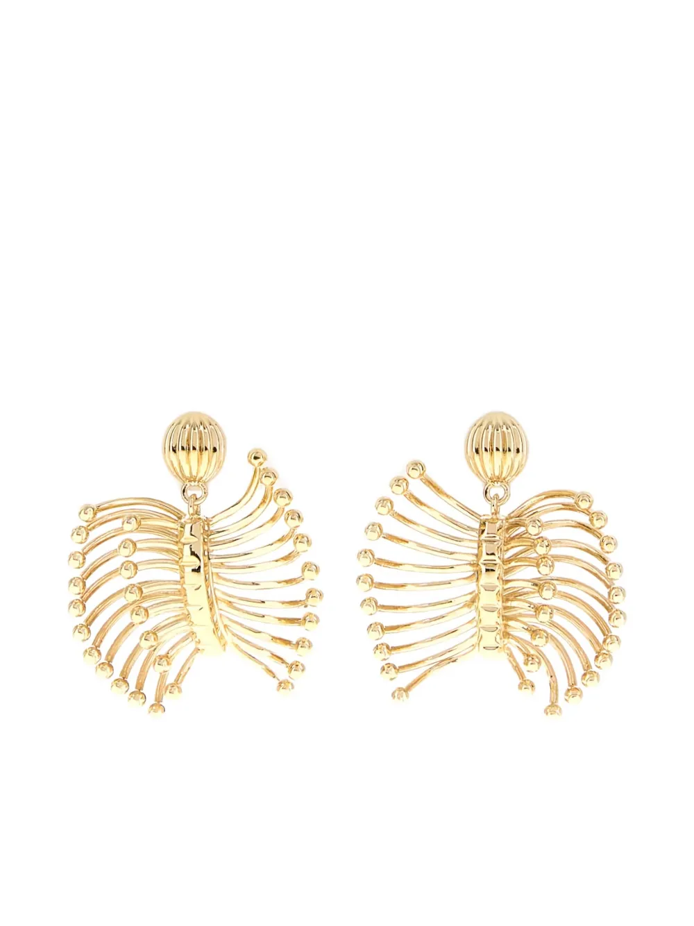 Miu Miu beaded-fan earrings - Oro