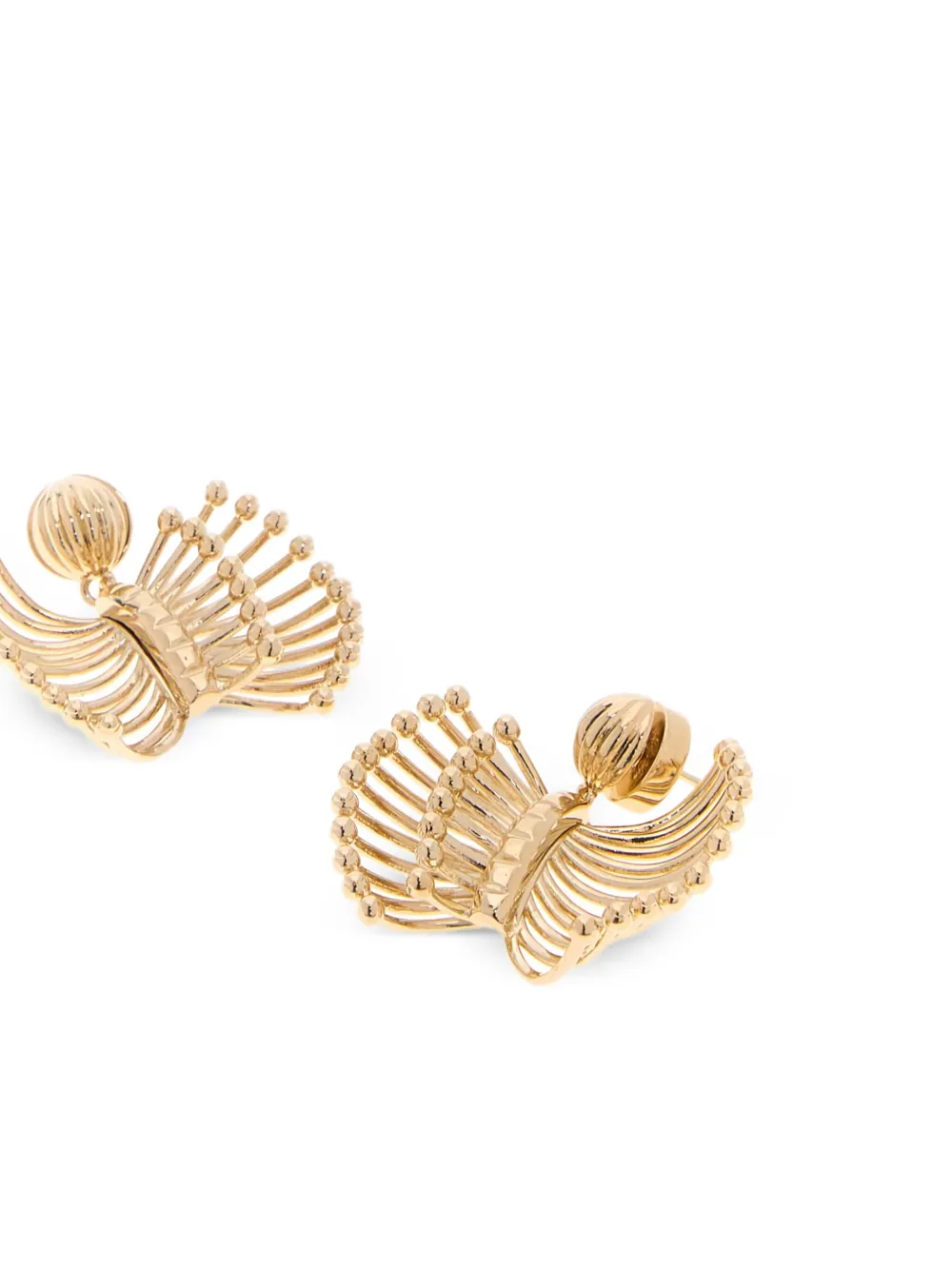 Miu Miu beaded-fan earrings - Goud