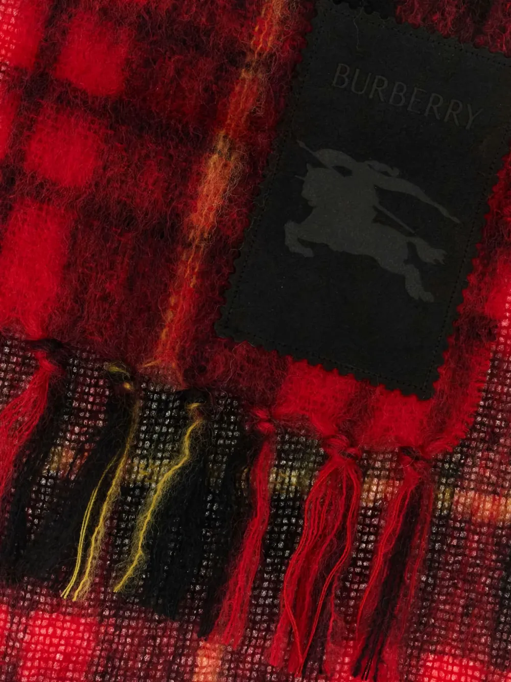 Burberry Geruite sjaal Rood