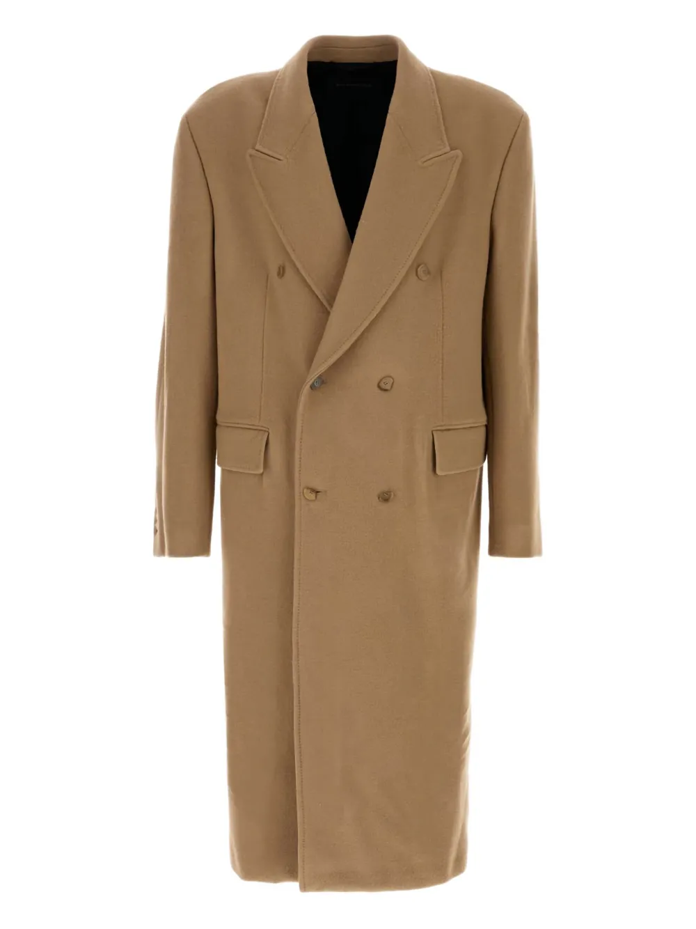 Balenciaga double-breasted wool coat - Neutrals