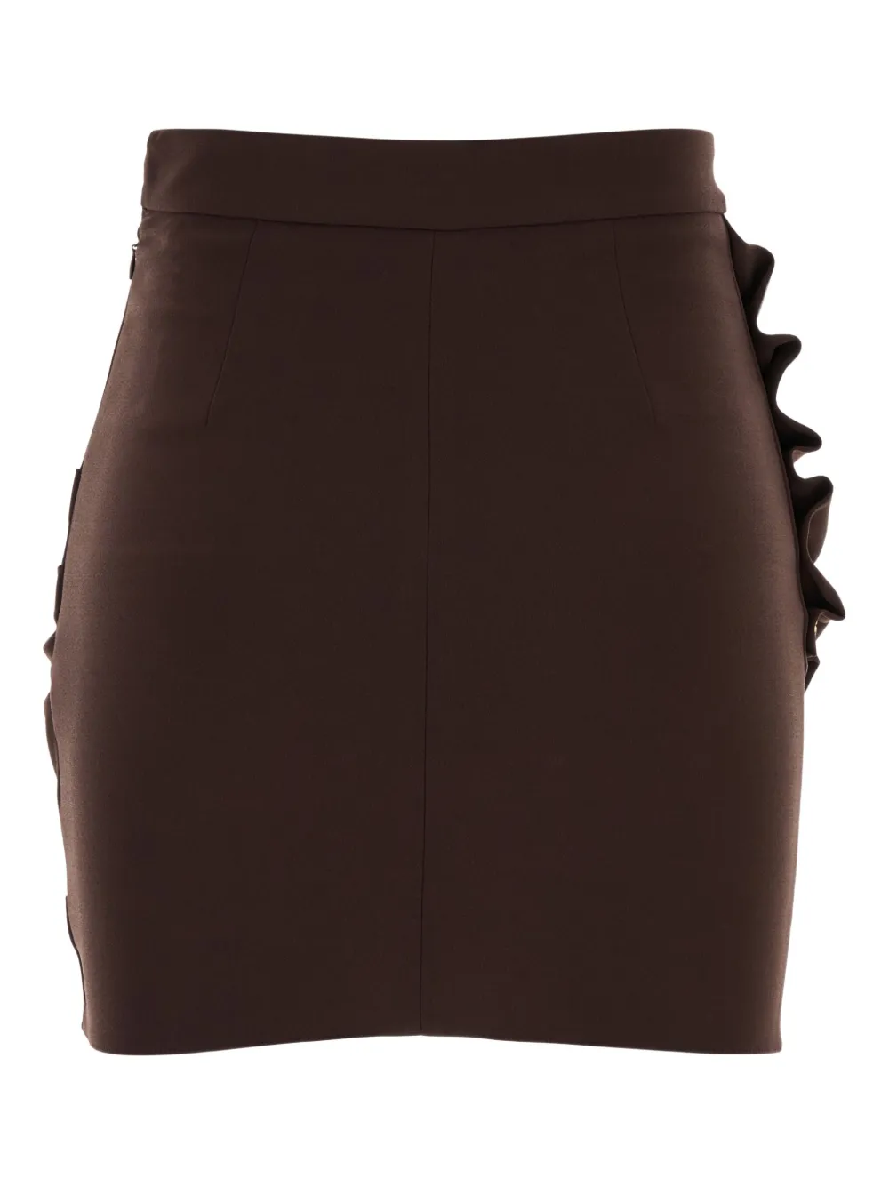 Elisabetta Franchi Mini-rok met ruches - Bruin