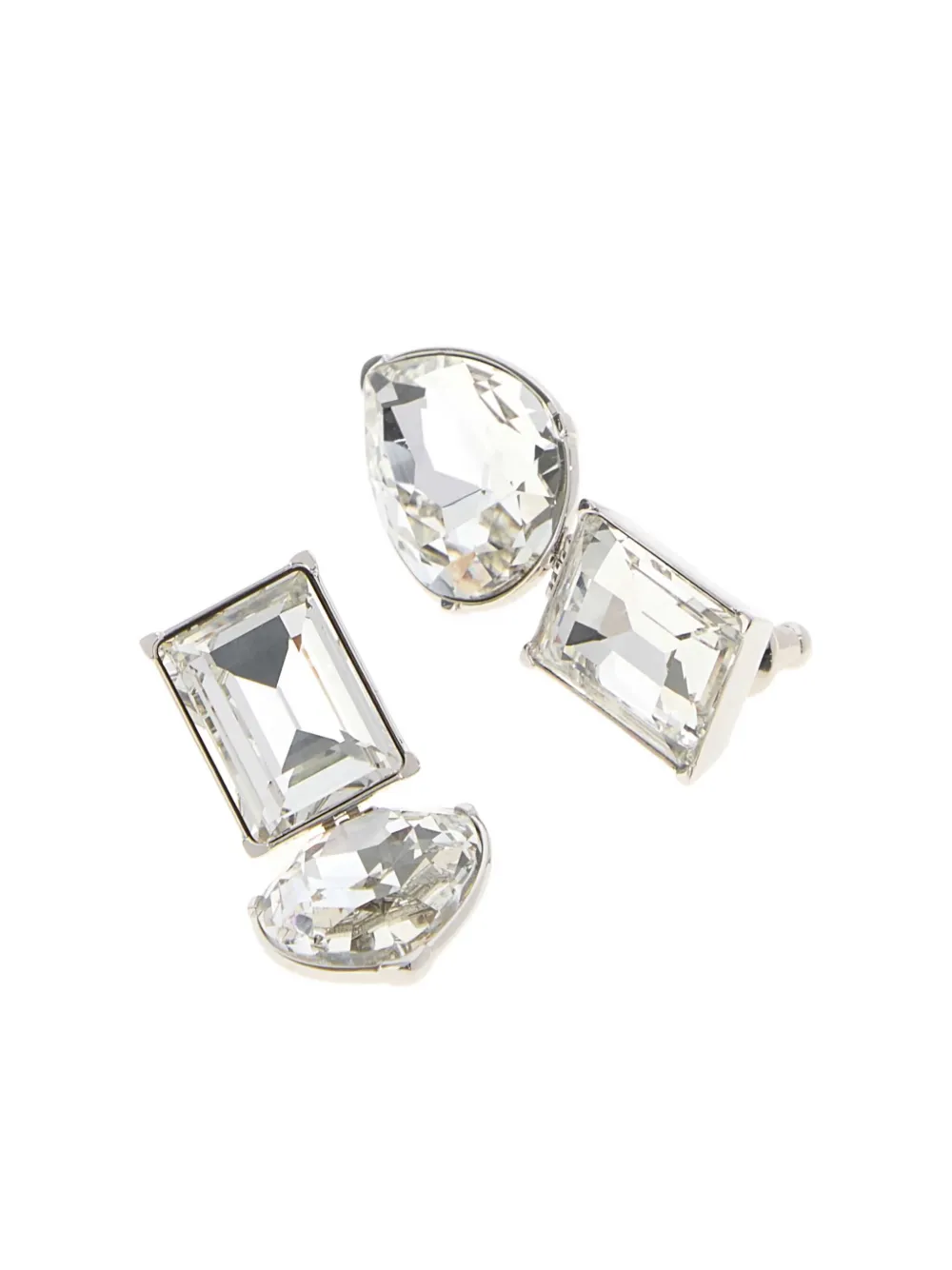 Alexander McQueen crystal-embellished earrings - Zilver
