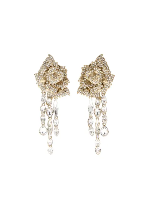Alexander McQueen crystal-embellished flower earrings