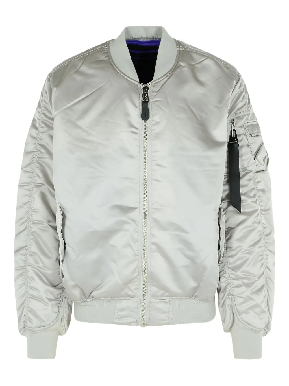 Alpha Industries Zip-fastening Bomber Jacket In Gray