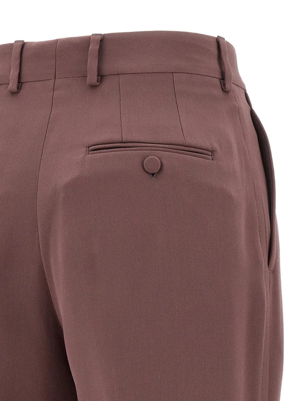 Brioni Pink Silk Pants In Brown