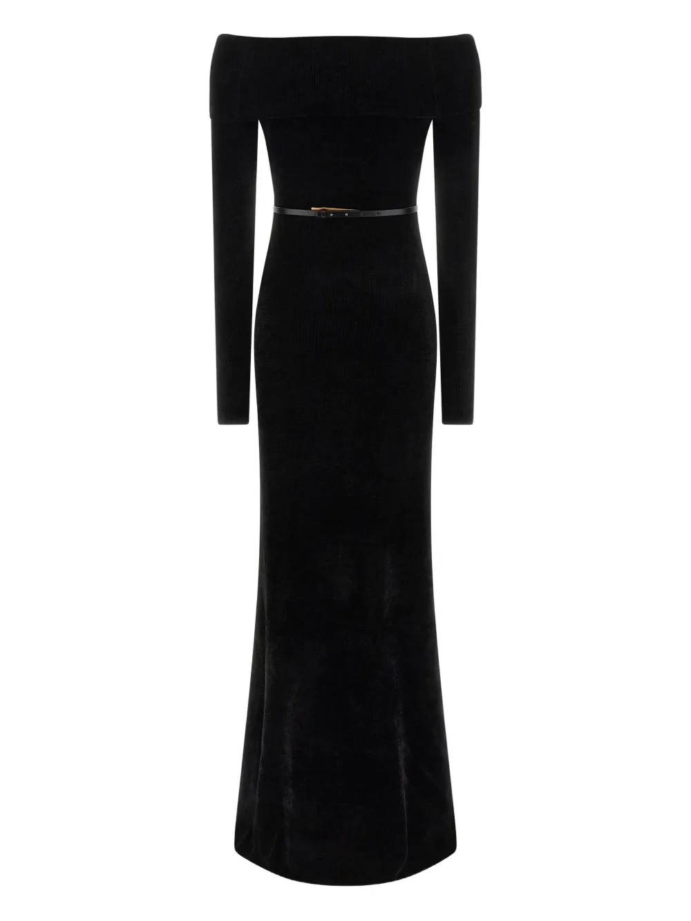 Elisabetta Franchi off-shoulder belted dress | Black | Image 1