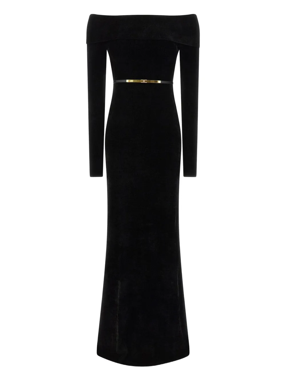 Elisabetta Franchi Off-shoulder jurk - Zwart