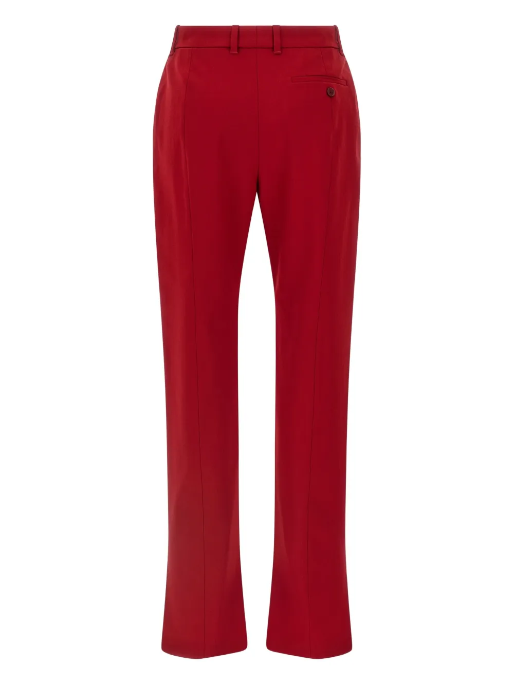 Alexander Mcqueen Stretch Wool Gabardine Trousers In Red