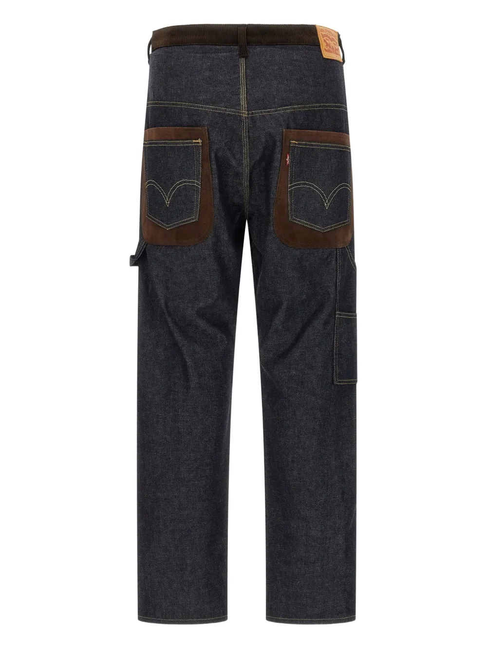Junya Watanabe Belt Loop Denim Trousers In Gray
