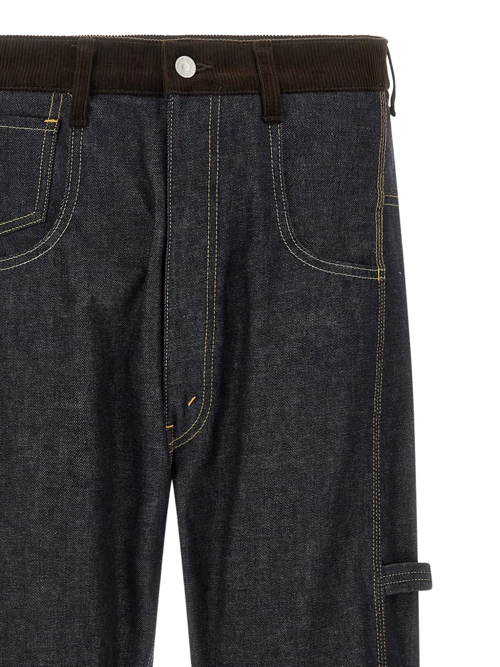 Junya Watanabe Belt Loop Denim Trousers In Gray