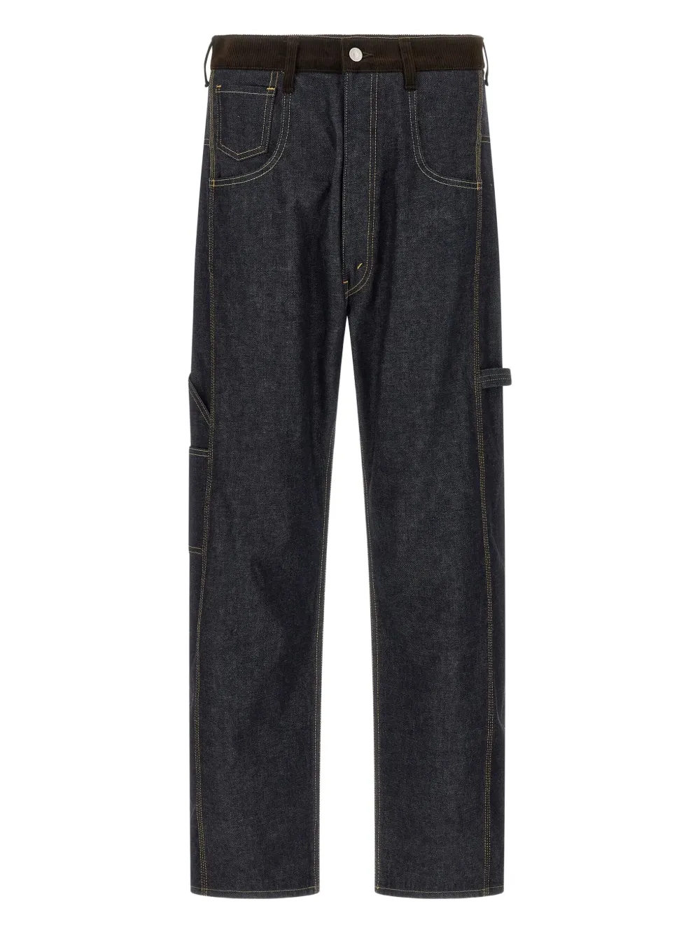 Junya Watanabe Belt Loop Denim Trousers In Gray