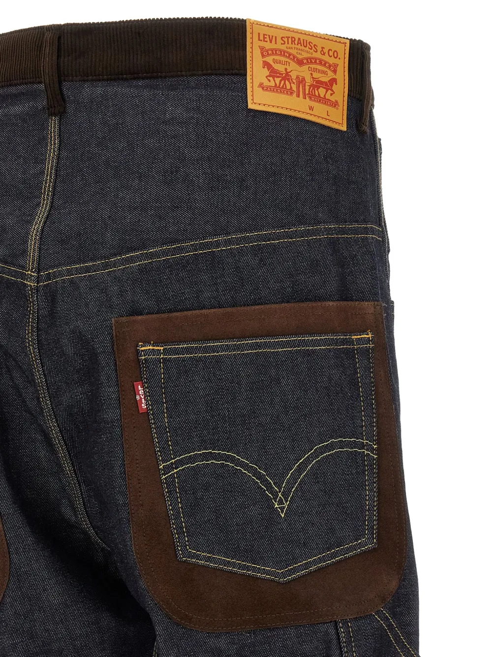 Junya Watanabe Belt Loop Denim Trousers In Gray