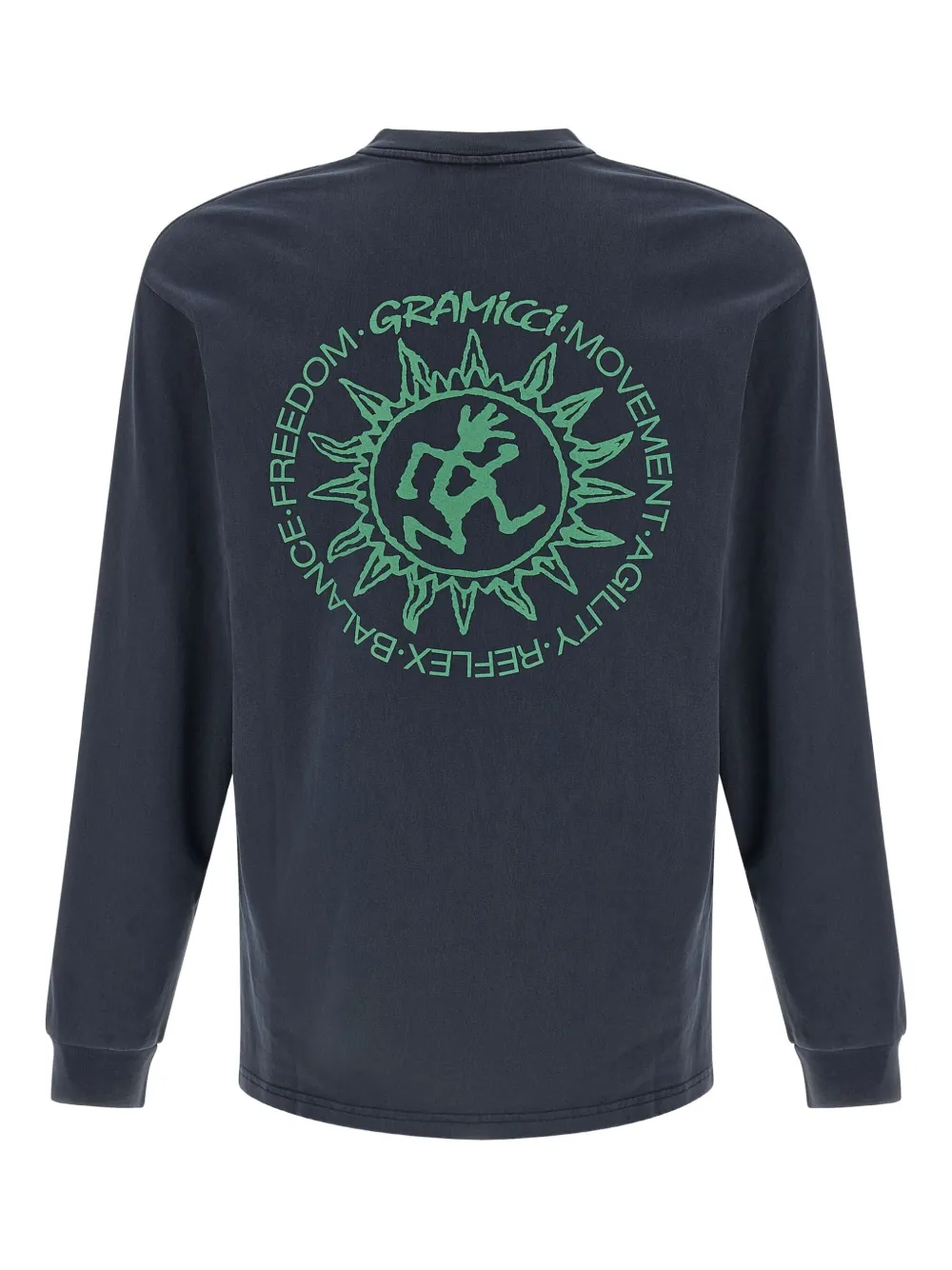 Gramicci Sun Pigment-dyed Long Sleeve T-shirt In Gray