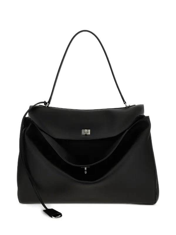 Balenciaga XL Rodeo レザー ショルダーバッグ | ブラック