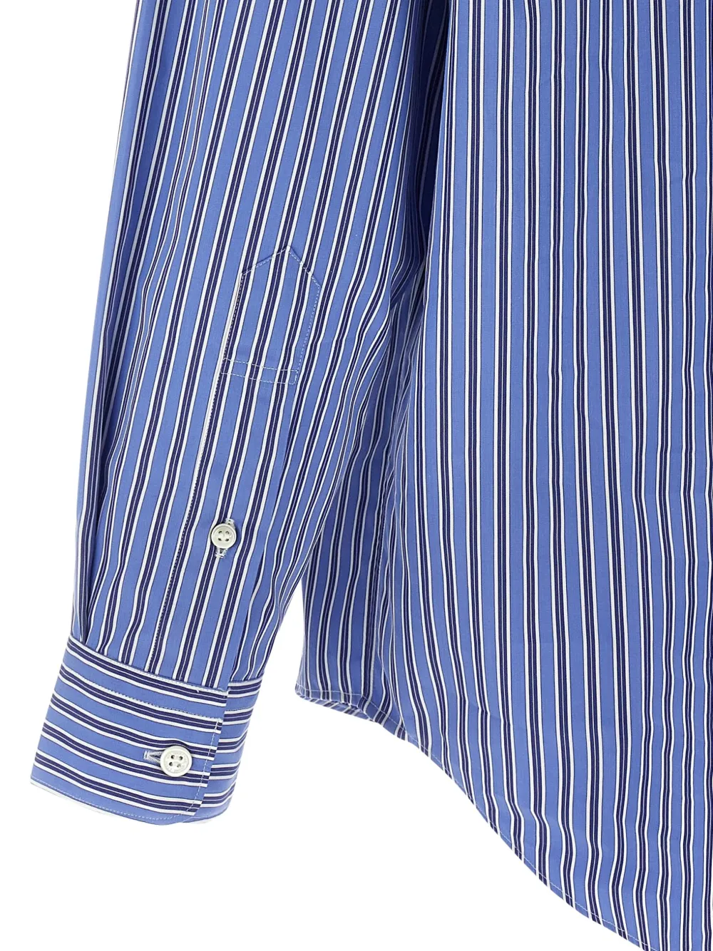 Comme des Garçons Homme Gestreept overhemd Blauw