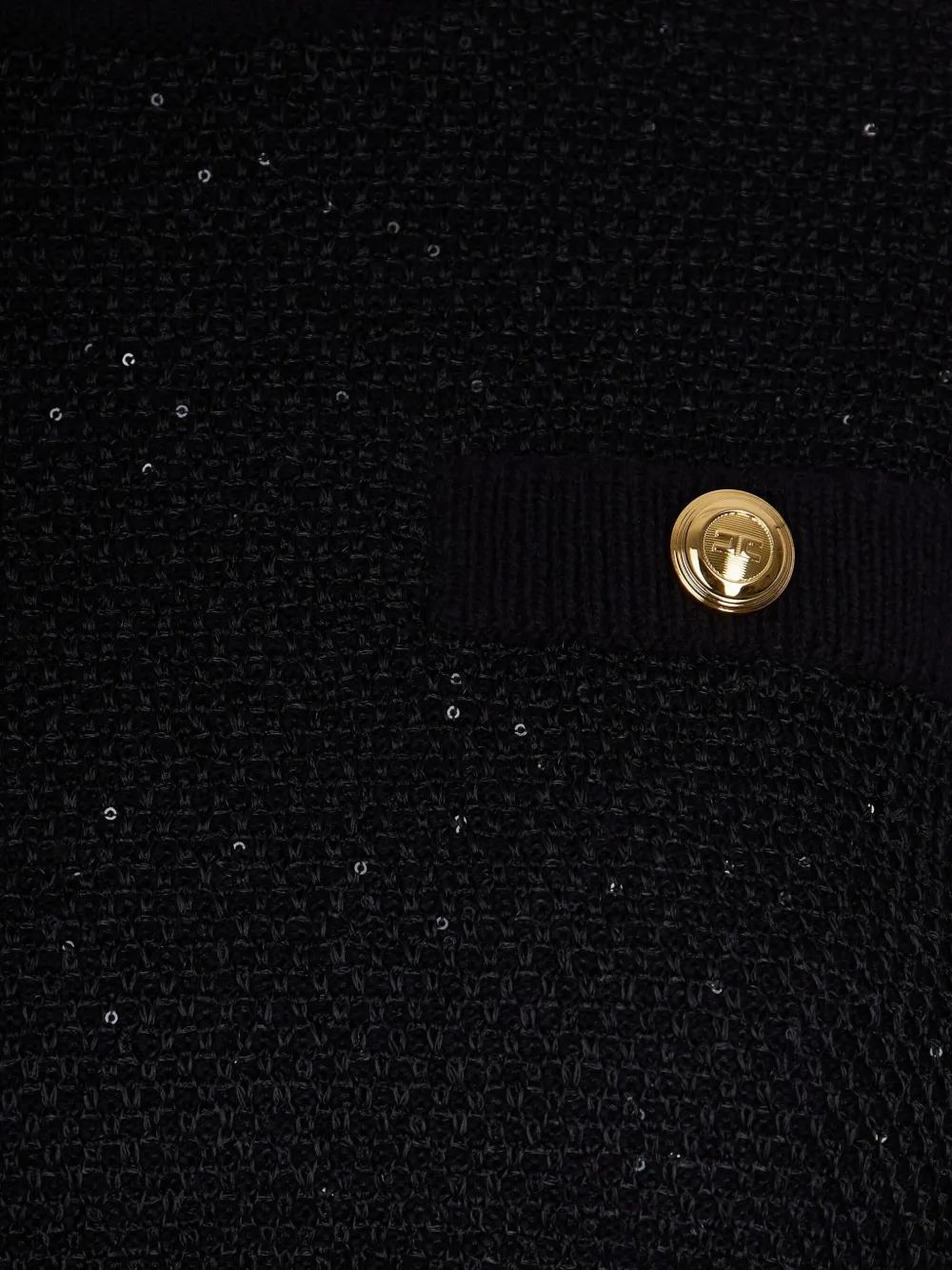 Elisabetta Franchi Wool Crewneck Sweater In Black