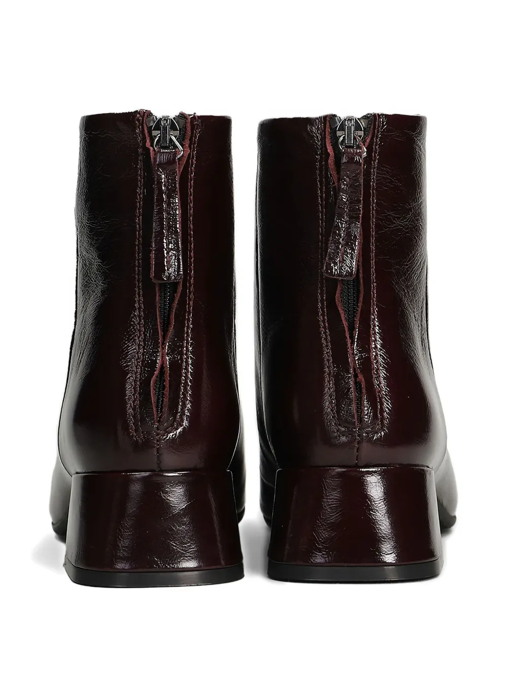 Carmens Rose Back enkellaarzen met ritsdetail Rood