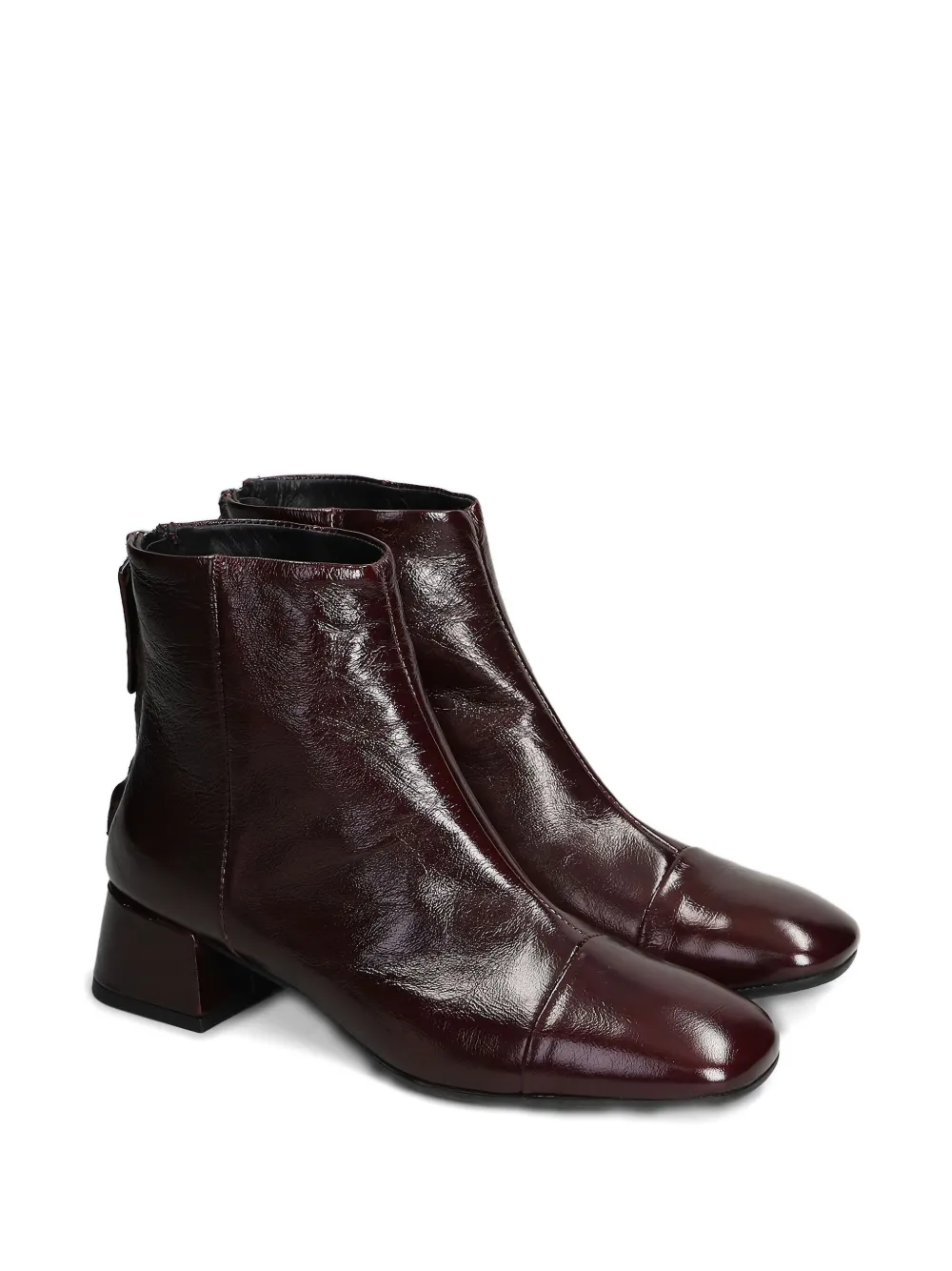 Carmens Rose Back enkellaarzen met ritsdetail Rood